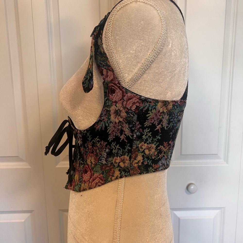 Dolls Kill Multicolor Lace-Up Corset Top - Picture 4 of 11